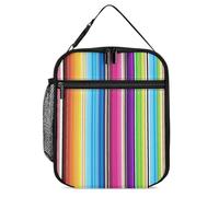 SMAZDFXX Colorful Mexican Serape Reusable Meal Prep Bag Lunch Bag Zipper Closure Leakproof Lunch Box for Work Office Picnic