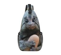 SMAZDFXX Cute Marmoset Men'S Crossbody Bag, Lightweight Mobile Phone Wallet Key Case,Travel fitness commuting chest bag