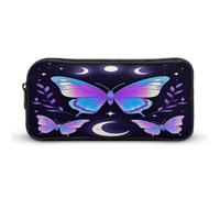 SMAZDFXX Cute Pencil Pouch for Unisex, Pencil Case Easy to Storage, Lightweight Magic Moon Moth Mystical Goth Astrology Art Pen Bag for Office