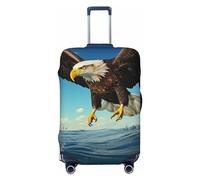 SMAZDFXX Eagle Pouncing On Fish Printed High Elasticity Suitcase Protective Cover, Universal Scratch Resistant Travel Suitcase Cover for Men and Women, Small