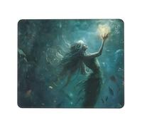 SMAZDFXX Enchanted Mermaid Underwater Mouse Pad Rectangular Waterproof with Anti Slip Rubber Base Mouses Pads 10 x 12 inch