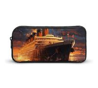 SMAZDFXX Escape from Boat The Titanic Portable Pencil Case Small Pen Pouch Pencil Bag Makeup Pouch Box Organizer