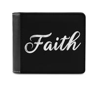 SMAZDFXX Faith Slim Men's Bi-fold Wallets PU Leather Purse with 6 Card Holders Money Clip