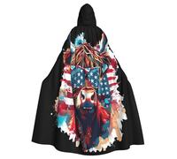 SMAZDFXX Fall Raccoon Pumpkin Hooded Cloak Cape Women Men Adults Full Length for Halloween Cosplay Costumes