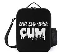 SMAZDFXX Fill Me with Cum Small Insulated Lunch Bag Reusable Lunch Box Tote Handbag for Travel Office Work