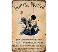 SMAZDFXX Funny Jiu Jitsu Prayer Now I Lay You Down To Sleep Because My Choke Is Sunk So Deep Signs Metal Sign Retro Vintage Tin Sign Metal Poster Wall Art Decor 8X12 Inches, TinSignA52