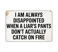 SMAZDFXX Funny Liar Quote tin sign, Vintage Witty Humor Metal Sign print Aesthetic Room Decoration for Home Bedroom Kitchen Bar Coffee Bathroom Indoor Outdoor Wall Decor, 8 X 12 IN