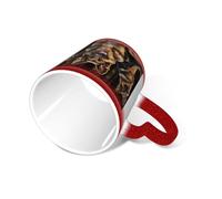 SMAZDFXX German Shepherd Coffee Mug with Handle 12 Oz, Heat Sensitive Color Changing Mug in The Sky Ceramic Tea Cup for Women Men Red