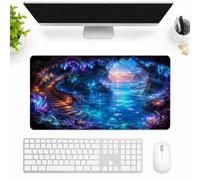 SMAZDFXX Glowing Cave Lagoon with Crystal Reflections Large Extended Gaming Mouse Pad 16"x30", Desk Mat