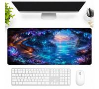 SMAZDFXX Glowing Cave Lagoon with Crystal Reflections Large Extended Gaming Mouse Pad 16"x36", Desk Mat