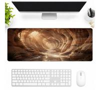 SMAZDFXX Golden Canyon Tunnel with Glowing Light Large Extended Gaming Mouse Pad 12"x31.5", Desk Mat