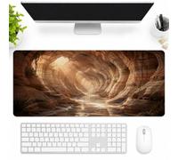 SMAZDFXX Golden Canyon Tunnel with Glowing Light Large Extended Gaming Mouse Pad 16"x36", Desk Mat