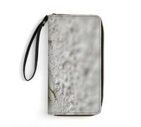 SMAZDFXX Green Grasshopper Image Leather Wallet Smooth Zip Around Clutch Wristlet Travel Long Soft Purse for Women