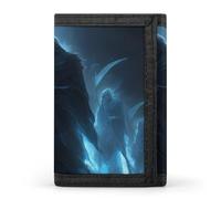SMAZDFXX Grim Reaper Slim Trifold Wallet for Men Front Pocket with Credit Card Slots Holder ID Window