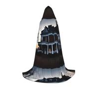 SMAZDFXX HallowedHaunts Hooded Cape Cloak Costume for Cosplay Masquerade Carnival Stage Party Comic Con