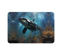 SMAZDFXX Huge Killer Whales Printed Front Doormat Welcome mat, entryway Rug, Suitable for Indoor and Outdoor, Easy to Clean