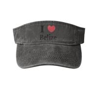 SMAZDFXX I Love Belize Sun Visor Hats for Women Men Sun Hat Sports Golf Caps Baseball Cap Deep Heather