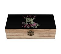 SMAZDFXX I Love My Pitbull Wooden Jewelry Box with Hinged Lid Keepsake Fashion Treasure Chest Boxes Craft Stash Boxes