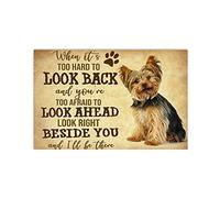 SMAZDFXX I'Ll Be There For Yorkshire Terrier Lovers Metal Sign Metal Poster Wall Art 8X12 Inches