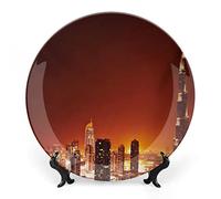 SMAZDFXX Landscape Dinner Plate, Blue Water Lake Tahoe Print Ceramic Wall Hanging for Fine Dining, Upscale Events, Dinner Parties, Weddings, Catering, Christmas, Thankgiving Decor