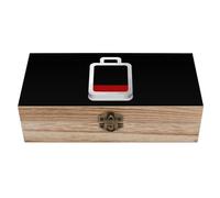 SMAZDFXX Low Battery Icon Keepsake Box - Funny Wooden Lock Box with Modern Tech-Inspired Design