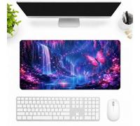 SMAZDFXX Magical Neon Waterfall Canyon Large Extended Gaming Mouse Pad 12"x24", Desk Mat