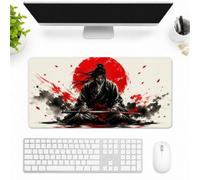 SMAZDFXX Meditative Warrior Beneath The Red Sun Large Extended Gaming Mouse Pad 12"x24", Desk Mat