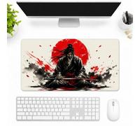 SMAZDFXX Meditative Warrior Beneath The Red Sun Large Extended Gaming Mouse Pad 16"x30", Desk Mat