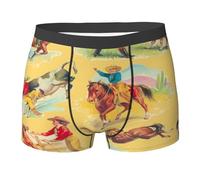 SMAZDFXX Mens Underwear Western Country Rustic Cowboy Cowgirl Rodeo -Elasticity Mens Boxer Briefs Underwear