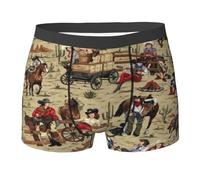 SMAZDFXX Mens Underwear Western Country Rustic Cowboy Cowgirl Rodeo -Elasticity Mens Boxer Briefs Underwear