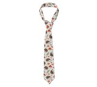 SMAZDFXX Mushroom Hedgehog Print Men's Tie Novelty Neck Fashion Ties For Mens Daily Wedding Party Business