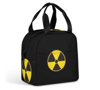 SMAZDFXX Nuclear Radiation Warning Sign Insulated Meal Tote Bag Portable Lunch Box Container Food Handbags for Men Women