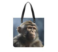 SMAZDFXX Oversize Pu Leather Monkey Tote Bag Women's Soft Shoulder Bag Weekender Hobo Bags Shopper Handbag