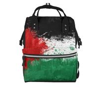 SMAZDFXX Palestine Flag Large Capacity Mummy Maternity Bag Multifunctional Diaper Backpack 3D Print Travel Backpack