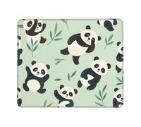 SMAZDFXX Panda and Bamboo Leaf Mousepad Non-Slip Waterproof Print Stitched Edges Rubber 7 X 8.6 in