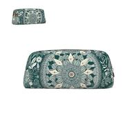 SMAZDFXX Pencil Case Large Capacity Pencil Pouch Leather Complex Flowers Pencil Bag Portable Pouch Bags Aesthetic Pencil Case Pouch Cute Makeup Bag Waterproof Pen Bag for Office Supplies