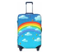 SMAZDFXX Rainbow Clouds Raindrop Luggage Covers for Suitcase Elastic Suitcase Cover Protector Dustproof Anti-Scratch Thicken Travel Luggage Cover Washable Baggage Covers Fit Luggage Small