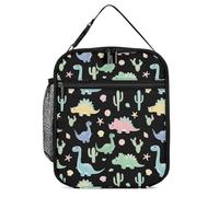 SMAZDFXX Rainbow Dinosaurs Insulated Lunch Box, Reusable Soft Lunch Bag Men Women Work