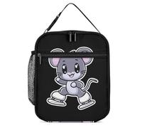 SMAZDFXX Rat Skater Portable Insulated Lunch Bag Tote Reusable Lunch Box Tote Handbag for Office Work