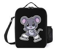 SMAZDFXX Rat Skater Small Insulated Lunch Bag Reusable Lunch Box Tote Handbag for Travel Office Work