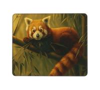 SMAZDFXX Red Panda Resting On Bamboo Mousepad Non-Slip Waterproof Print Stitched Edges Rubber 10 X 12 Inch