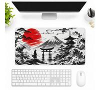 SMAZDFXX Samurai At Sunrise By The Sea Large Extended Gaming Mouse Pad 16"x30", Desk Mat