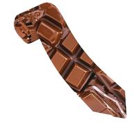 SMAZDFXX Silky Chocolate Print Men'S Tie Necktie Novelty For Party Wedding Business Neckties For Men Teen Boy