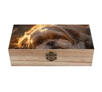 SMAZDFXX Storage Box Wooden Keepsake Box Decorative Boxes Wood Keepsake Chest Jewelry Lie on The Floor Storage Container for Organize Jewelry