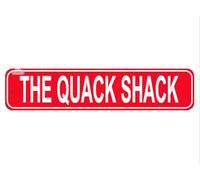 SMAZDFXX The Quack Shack Metal Sign - Duck Waterfowl Chicken Coop Rustic Street Sign Door Name Plate Plaque Home Pub Bar Wall Decor 4x16 Inch