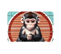 SMAZDFXX The Silent Monkey Printed doormats, Outdoor mats, Suitable for Kitchens, bathrooms, Indoor and Outdoor Decor.