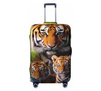 SMAZDFXX Three Tigers Printed High Elasticity Suitcase Protective Cover, Universal Scratch Resistant Travel Suitcase Cover for Men and Women, Small