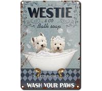SMAZDFXX Tin Sign Westie Lover Westie Wall Art for Coffee Shop Bathroom Living Home Decor Vintage Metal Sign for Garage Kitchen Nostalgic Decor 8x12inch