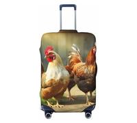 SMAZDFXX Travel Luggage Cover Farm Rustic Chickens Suitcase Protector Anti-Scratch Washable Baggage Covers Elastic Suitcase Cover TSA Approved Baggage Protector Fit Luggage