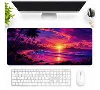SMAZDFXX Tropical Paradise Sunset with Ocean Reflections Large Extended Gaming Mouse Pad 16"x36", Desk Mat